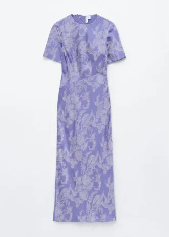 Abito lungo in viscosa con motivo paisley