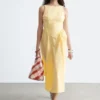 Abito midi con lacci sul retro