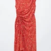 Abito midi con scollo a barchetta