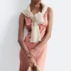 Abito midi con scollo a V