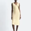 Abito midi con scollo a V