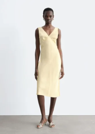 Abito midi con scollo a V