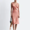 Abito midi con scollo a V