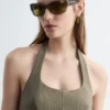 Abito midi con scollo all’americana