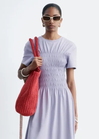 Abito midi con smock