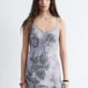 Abito midi con spalline a fiori