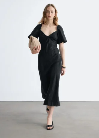Abito midi in lino
