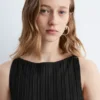 Abito midi in maglia a coste