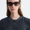 Abito midi in maglia a coste