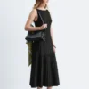 Abito midi in maglia a coste