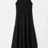 Abito midi in maglia a coste
