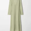 Abito midi in maglia pointelle