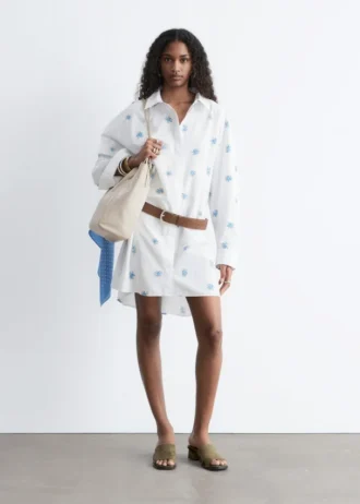 Abito mini a camicia oversize