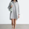 Abito mini a camicia oversize