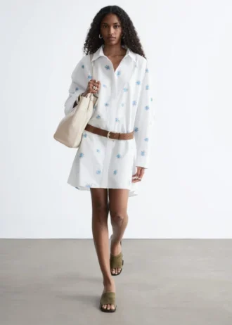 Abito mini a camicia oversize