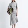 Abito T-shirt midi asimmetrico