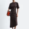 Abito T-shirt midi asimmetrico