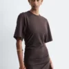 Abito T-shirt midi asimmetrico