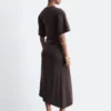 Abito T-shirt midi asimmetrico