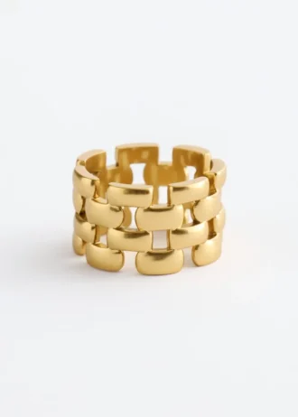 Anello con catena massiccia