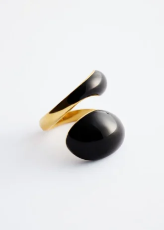 Anello scultoreo a doppia torsione
