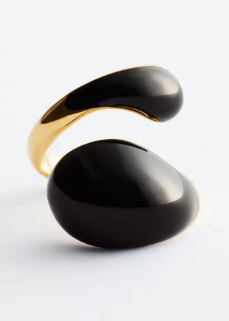 Anello scultoreo a doppia torsione