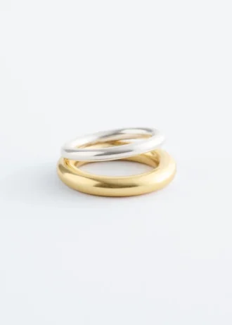 Anello scultoreo bicolore