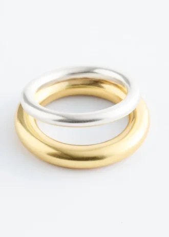 Anello scultoreo bicolore
