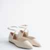 Ballerine con cinturini incrociati in pelle