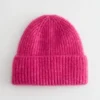 Berretto a coste in misto mohair
