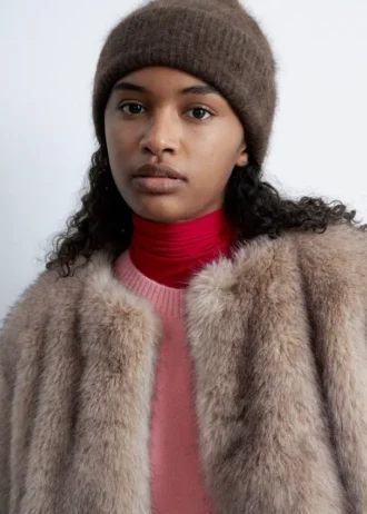 Berretto in cashmere spazzolato