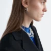 Blazer con cintura in lana