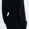 Blazer con cintura in lana