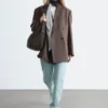 Blazer in lana doppiopetto