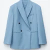 Blazer in lana doppiopetto