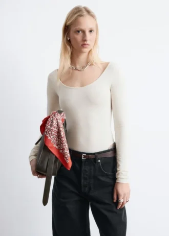 Body con scollo rotondo
