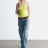 Body in jersey con scollo all’americana