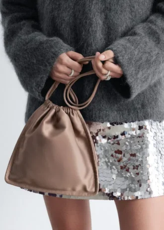 Borsa con coulisse in raso