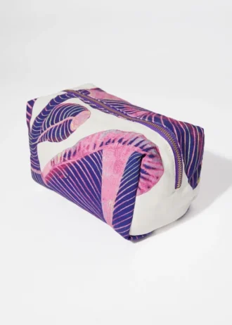 Borsa da toilette in tela Fleur de Mimosa