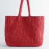 Borsa tote in paglia di carta