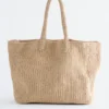 Borsa tote in paglia di carta