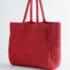 Borsa tote in paglia di carta