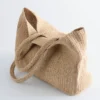 Borsa tote in paglia di carta