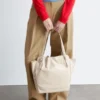 Borsa tote in pelle con fibbia e cinturino