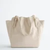Borsa tote in pelle con fibbia e cinturino