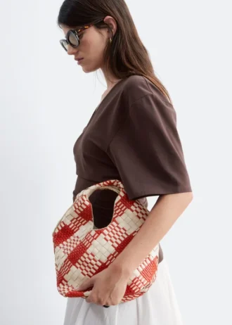 Borsa tote in pelle intrecciata