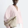 Borsa tote in pelle intrecciata