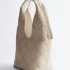 Borsa tote in pelle intrecciata