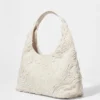 Borsa tote piccola in denim con applicazioni