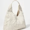 Borsa tote piccola in denim con applicazioni
